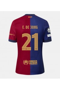 Barcelona Frenkie de Jong #21 Voetbaltruitje Thuis tenue 2024-25 Korte Mouw